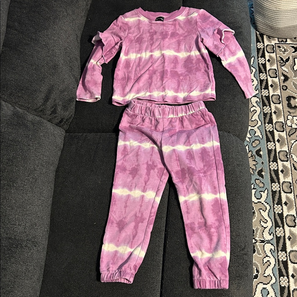 Art Class Lavender Tie-Dye Top and bottom